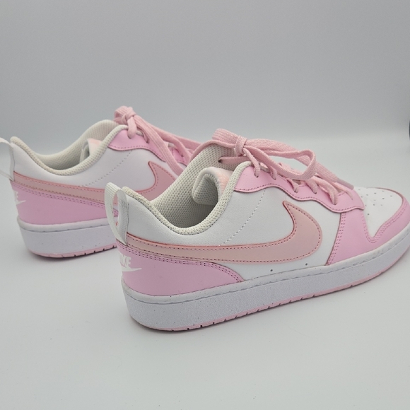 Nike Girls Court Borough Low Top Recraft, Pink And‎ White Sneakers, Size 6.5Y - Picture 6 of 11